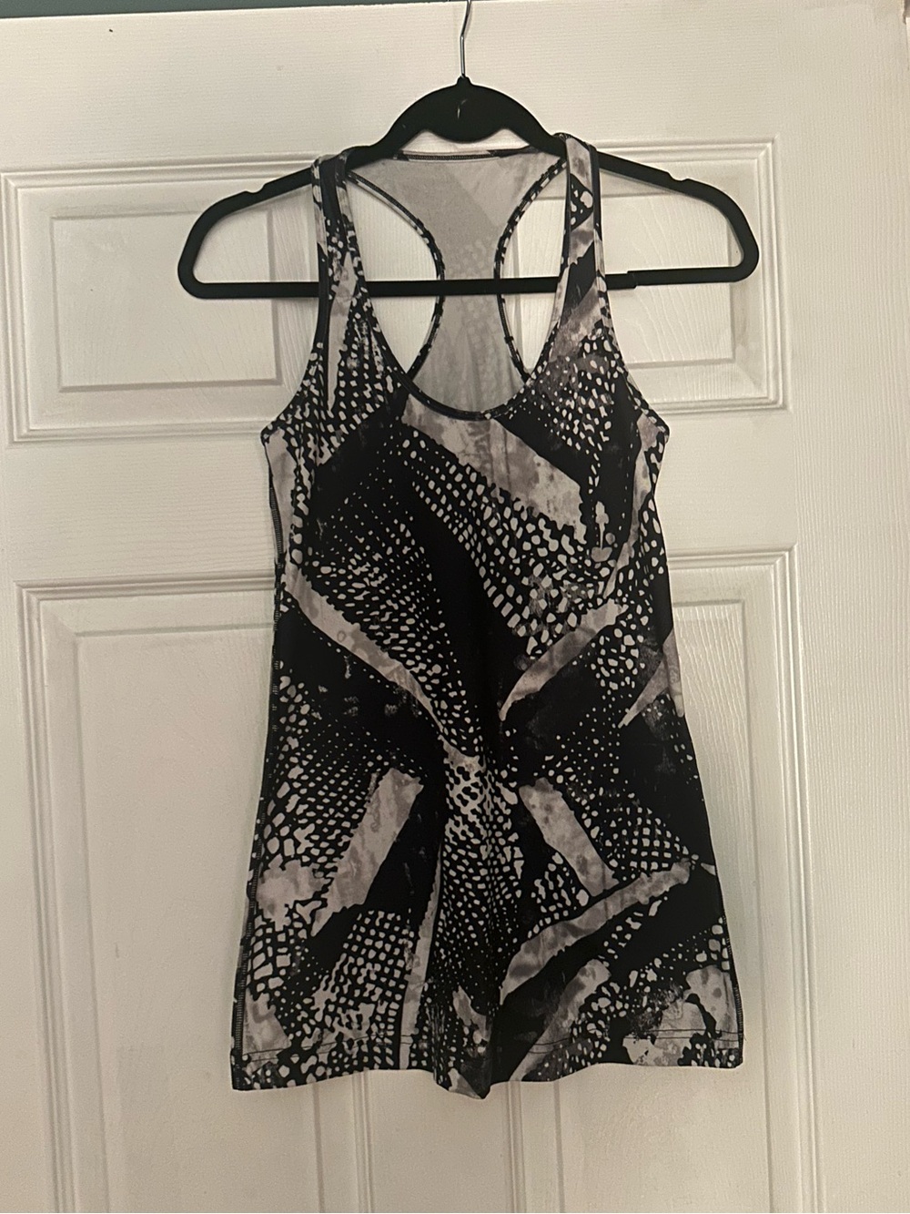 Lululemon and Black & Gray Printed Racerback Tank Top
